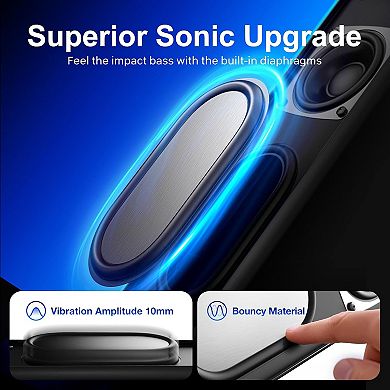 Light Computer Speakers Hi-fi Stereo With Lighting Modes Enhanced Bass Sound Usb/type-c 3.5mm