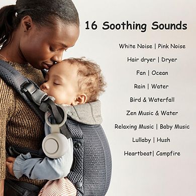 Portable Sound Machine White Noise Sleep Soother Sounds Timer Memory Function Shush Travel Registry