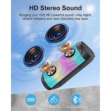 Light Portable Wireless Sound With Cool Lights Ipx4 Waterproof Pairing Bt5.3