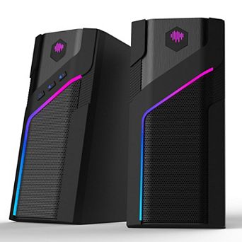 Light Touch Gaming Computer Speakers Desktop With Dynamic Lighting Modes Touch Control Stereo Sound