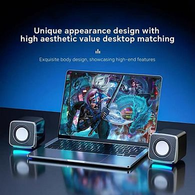 Speakers 2"-3w Carbon Fiber Computer Desktop Laptop C/usb-powered Crystal Clear Sound Rich Bass