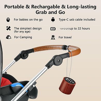 Portable White Noise Machine Mini Sound Sounds Rechargeable Adults Sleep Brown Memory Function