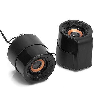 Frisby Audio Fs-910 Stereo Computer Speakers Total Output In-line Volume Control Compact Desktop