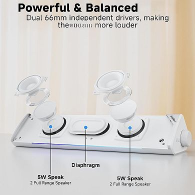 Light Computer Speakers Usb-c/usb Plug-n-play With Dynamic Light Surround Sound Soundbar Rotary