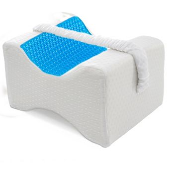 Cooling Memory Foam Knee Pillow for Side Sleepers Pain Relief