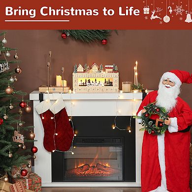 HOMCOM Lighted Christmas Advent Calendar, Advent Calendar with 24 Drawers