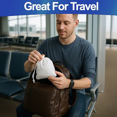 Extra Soft 1" Thick Portable Toilet Seat Cushion for Travel with Bag