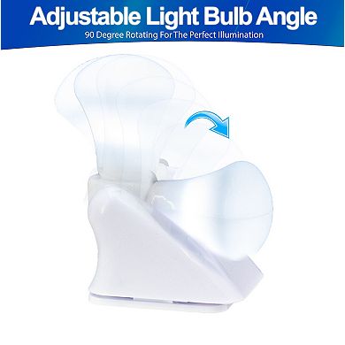 Battery Operated LED Light Bulb - Cordless Adhesive 2 Pack w/ Pull String for Closets