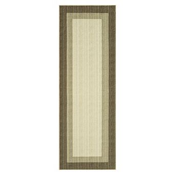 Modern Border Machine Washable Rug Non-Slip Non Shedding Gradient Soft Low Pile Foldable Carpet