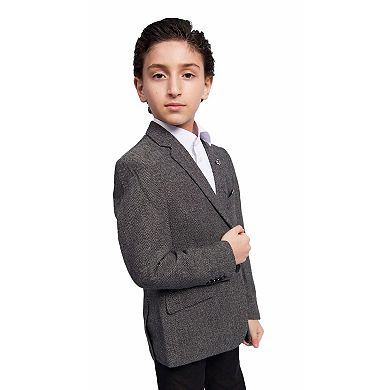 Elie Balleh Boys Slim Fit Herringbone Stylish