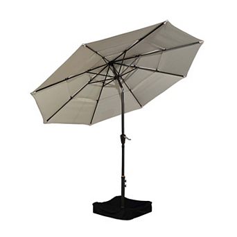 10 ft. Aluminum Patio Market Umbrella Features UV Resistant with Double Airvent