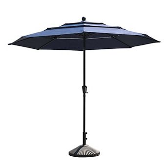 10 ft. Aluminum Patio Market Umbrella Features UV Resistant with Double Airvent