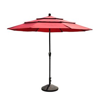 10 ft. Aluminum Patio Market Umbrella Features UV Resistant with Double Airvent