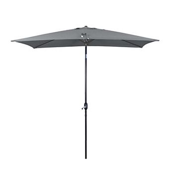 10 ft. x 6.5 ft. Rectangular Market Umbrella with Waterproof and UV Resistant