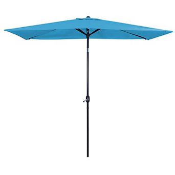 10 ft. x 6.5 ft. Rectangular Market Umbrella with Waterproof and UV Resistant