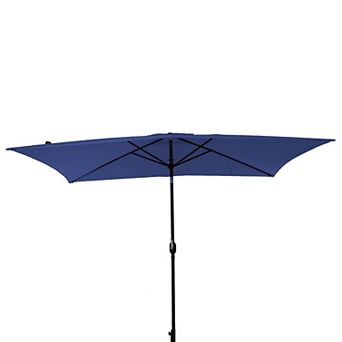10 ft. x 6.5 ft. Rectangular Market Umbrella with Waterproof and UV Resistant