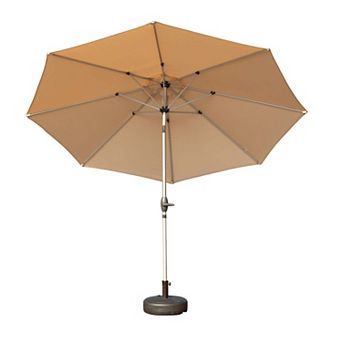 7.5/9/10 ft Market Patio Umbrella with Push Button Tilt and Crank Durable UV Resistant Fabric