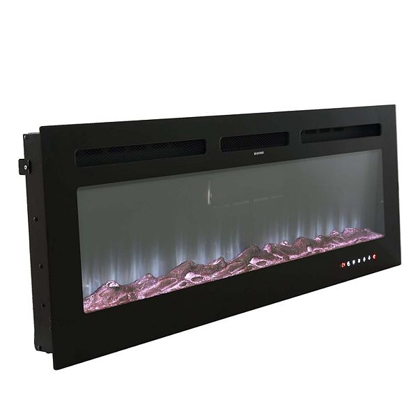 30/36/42/50/60/72 in. Wall Mounted Recessed Electric Fireplace