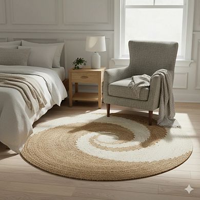 Jute SPIRAL PATTERN Round Mat