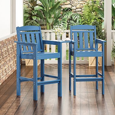 Tall Adirondack Chairs Outdoor Patio Bistro Chair with Connecting Tray