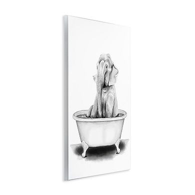 Stupell Home Decor Elephant In Tub Funny Wall Art