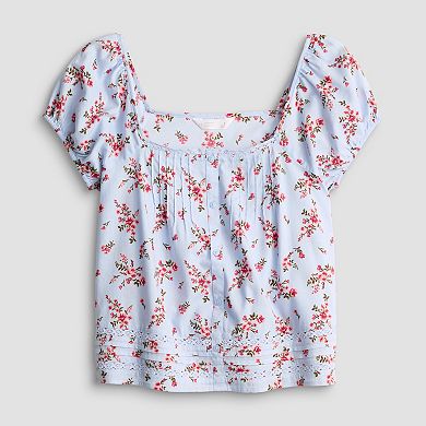 Women's LC Lauren Conrad Puff Sleeve Square Neck Blouse