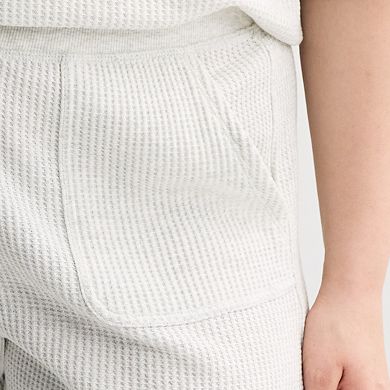 Juniors' Plus Size SO Waffle Shorts