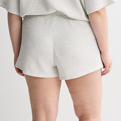 Juniors' Plus Size SO Waffle Shorts