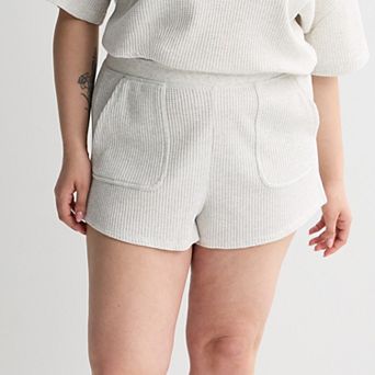 Juniors' Plus Size SO® Waffle Shorts