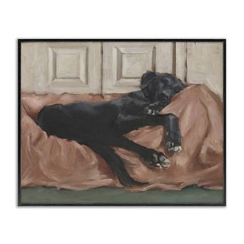 Stupell Home Decor Black Lab Dozing Off Wall Art