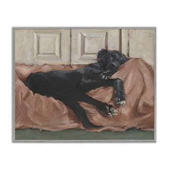 Stupell Home Decor Black Lab Dozing Off Wall Art