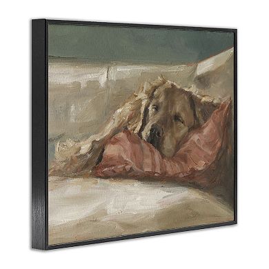 Stupell Home Decor Comfortable Sleeping Labrador Wall Art