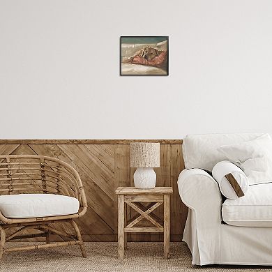 Stupell Home Decor Comfortable Sleeping Labrador Wall Art