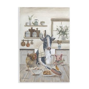 Stupell Home Decor Farm Animals in Kitchen Wall Art