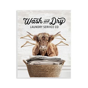 Stupell Home Decor Wash and Dry Classic Cattle Wall Art