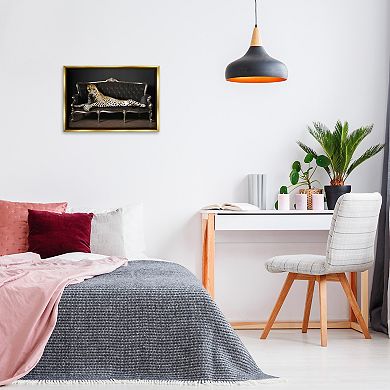 Stupell Home Decor Cheetah Sprawled on Couch Wall Art