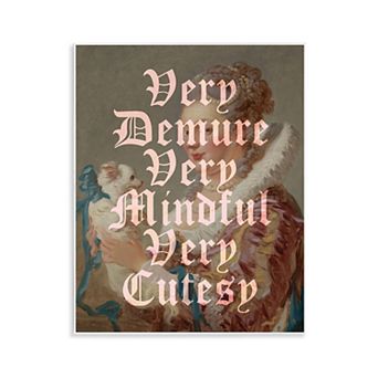 Stupell Home Decor Vintage Demure & Mindful Plaque Wall Art