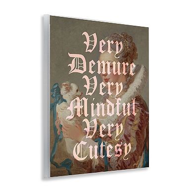 Stupell Home Decor Vintage Demure & Mindful Plaque Wall Art