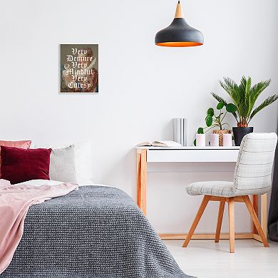 Stupell Home Decor Vintage Demure & Mindful Plaque Wall Art