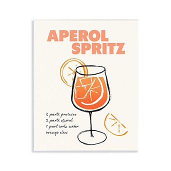Stupell Home Decor Aperol Spritz Recipe Wall Art