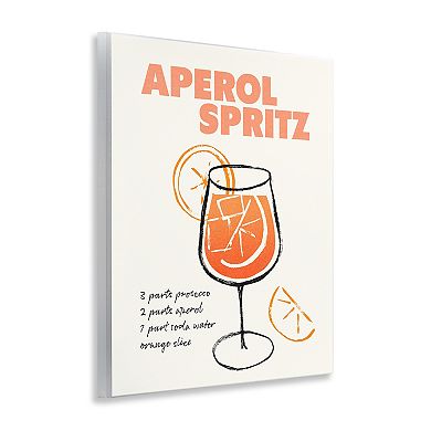 Stupell Home Decor Aperol Spritz Recipe Wall Art