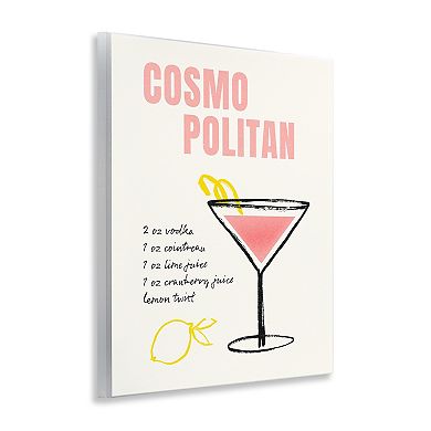 Stupell Home Decor Cosmopolitan Drink Recipe Wall Art