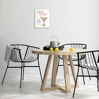 Stupell Home Decor Cosmopolitan Drink Recipe Wall Art