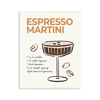 Stupell Home Decor Espresso Martini Recipe Wall Art