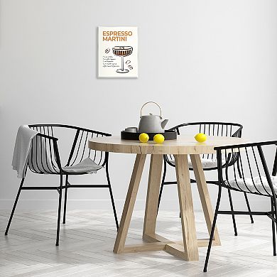 Stupell Home Decor Espresso Martini Recipe Wall Art