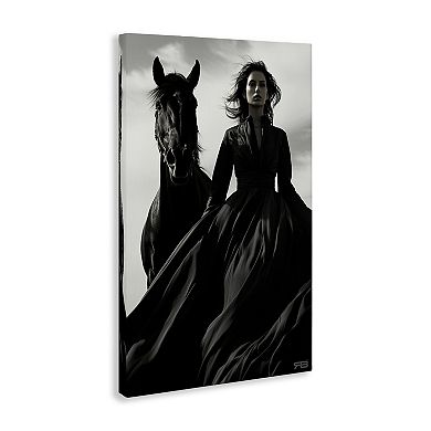 Stupell Home Decor Trendy Woman with Horse Wall Art