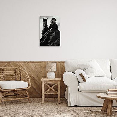 Stupell Home Decor Trendy Woman with Horse Wall Art
