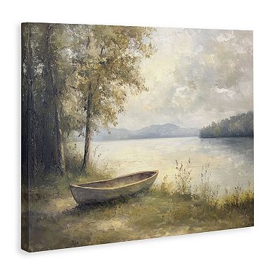 Stupell Home Decor Boat at Lakes Edge Wall Art