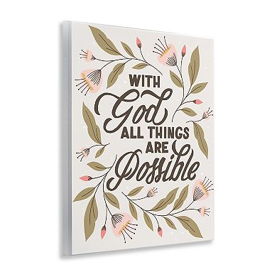 Stupell Home Decor All Things Possible With God Wall Art