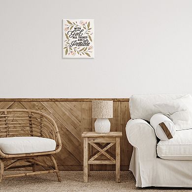 Stupell Home Decor All Things Possible With God Wall Art